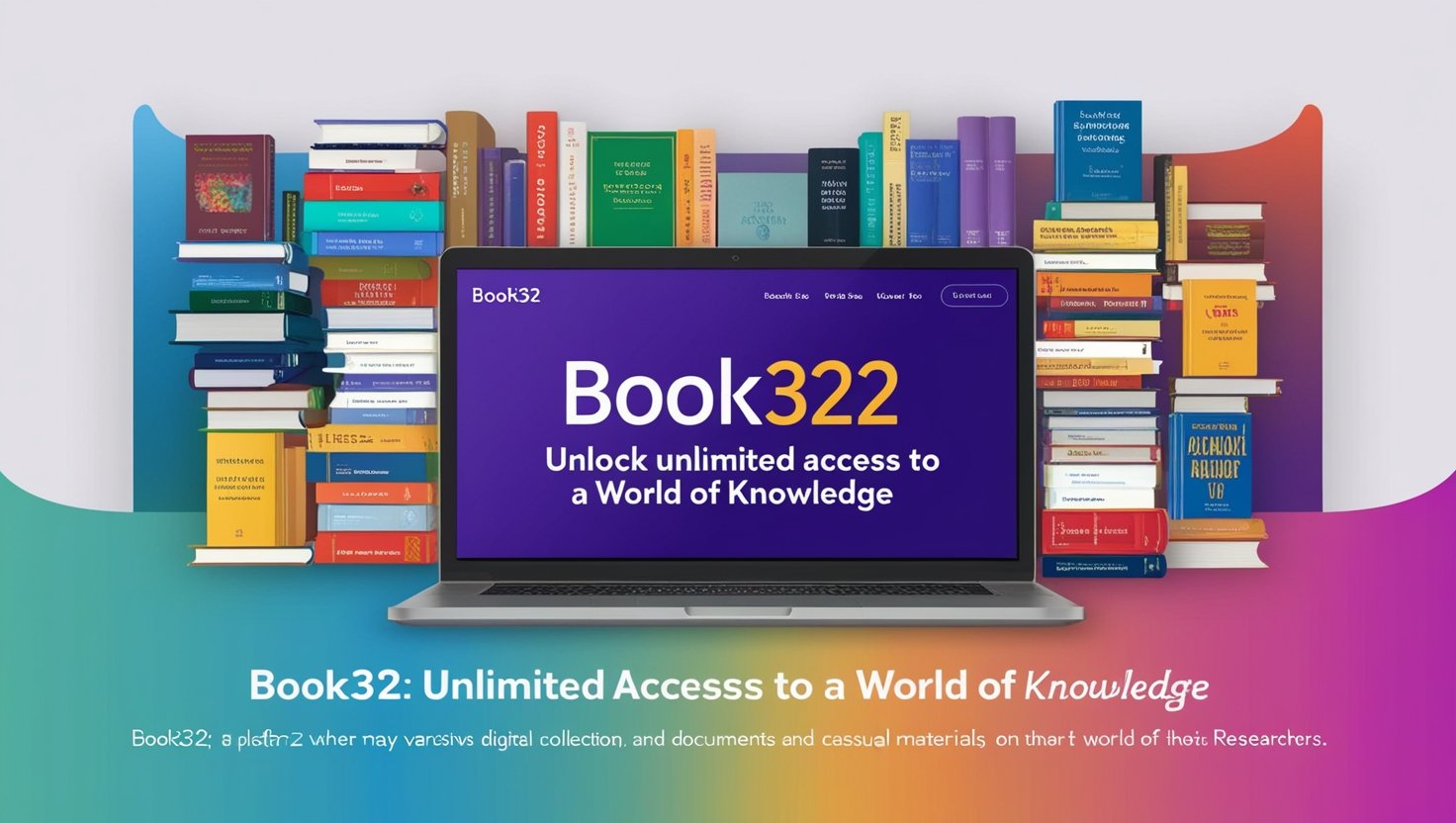 "Modern online platform Book32 offering a vast digital library of books and documents for readers of all genres and interests."