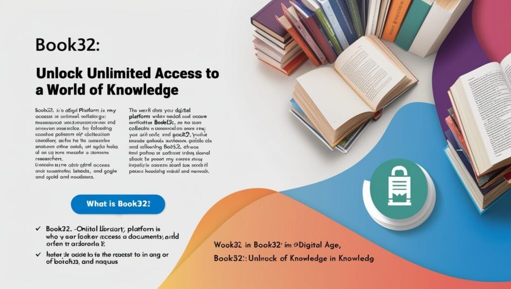 "Modern online platform Book32 offering a vast digital library of books and documents for readers of all genres and interests."